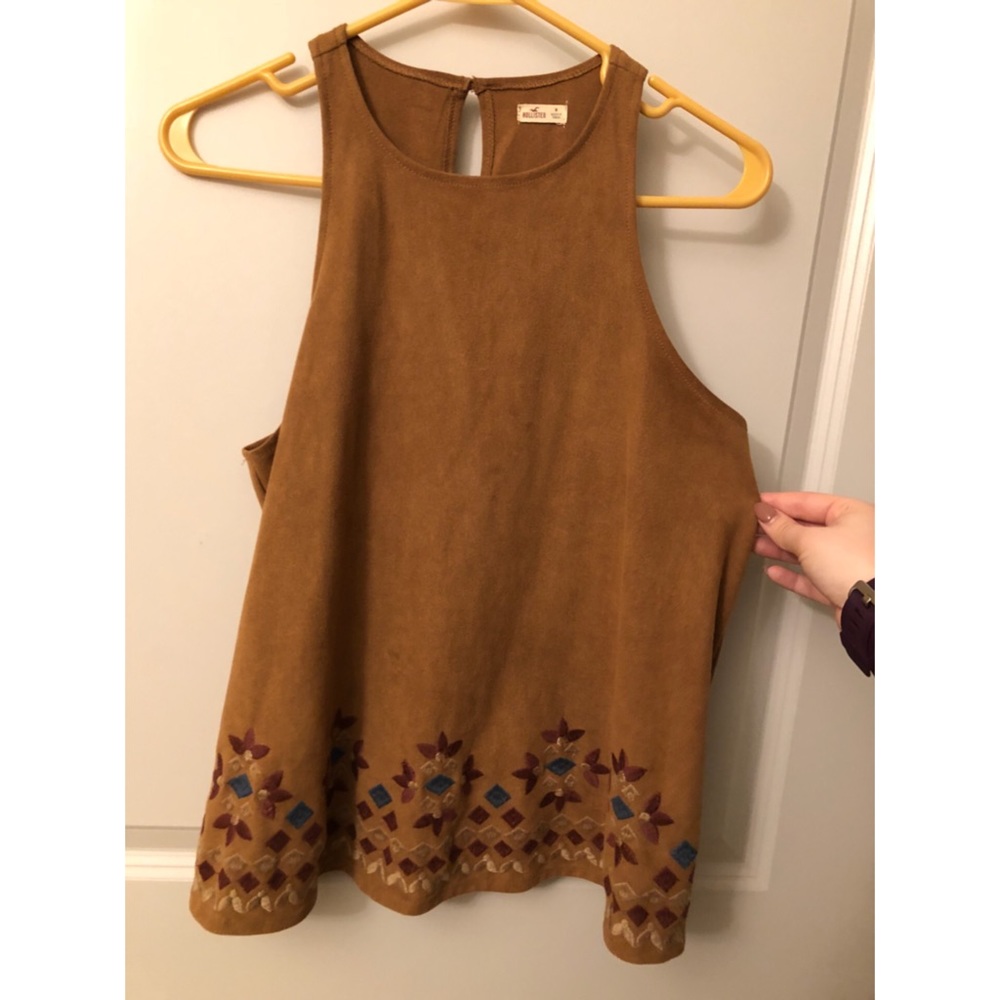 Hollister suede tank